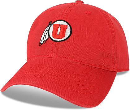 Legacy NCAA Officially Licensed Baseball Hat, Utah Utes, Lightweight Cap for Men & Women, Relaxed Twill Adjustable (EZA), Scarlet, One Size Fits Most, Adjustable Fabric Closure