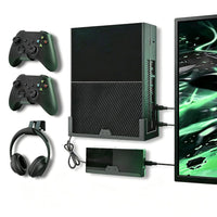 BracNova Wall Mount for Xbox One,Steel Wall Mount Kit for Xbox One Original and Power Brick Mount-Xbox One Stand with 3