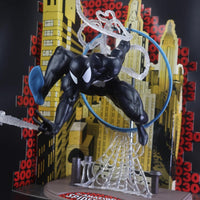 McFarlane Toys Marvel Spider-Man (Symbiote Suit) Escala 1:6 con Escena y Comic (The Amazing Spider-Man #300)
