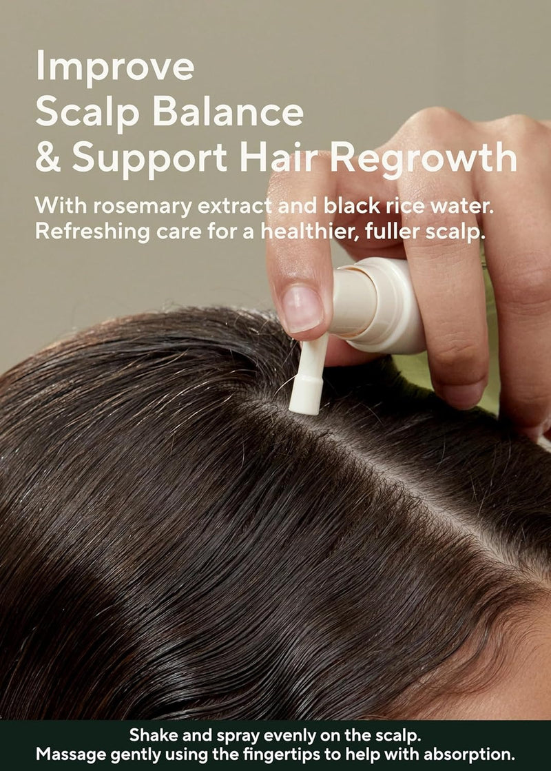 AROMATICA Spray de Agua de Romero Potenciador de Raíces para el Crecimiento del Cabello – Aceite Coreano para el Cuidado del Cabello para Desintoxicación del Cuero Cabelludo – Tratamiento para Cuero