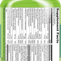NATURELO NATURELO Multivitaminas para Adolescentes Niñas/Niños, 60 Cápsulas, Multivitamínico de Alimentos Integrales con Minerales, Sin OMG, Vegetariano