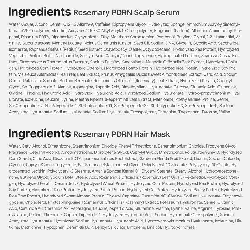 medicube Rosemary PDRN Glass Hair Set, Full-Size Gift Kit for a Fuller Look