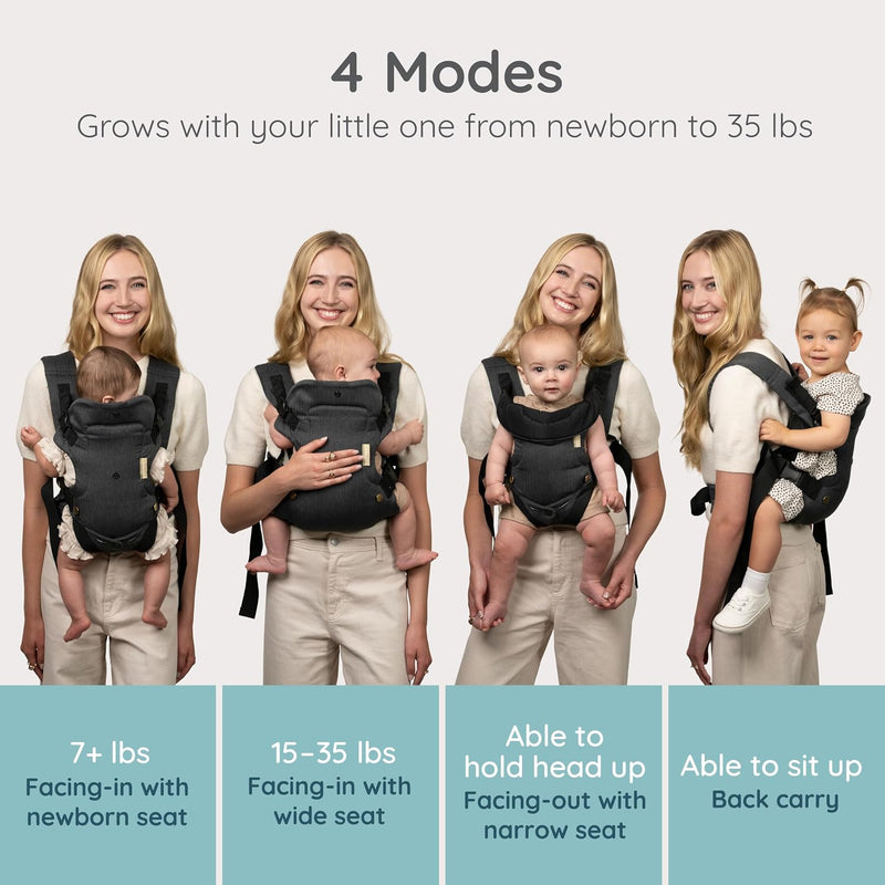 Infantino Flip Luxe 4 en 1 Portabebés Ergonómico Affogato
