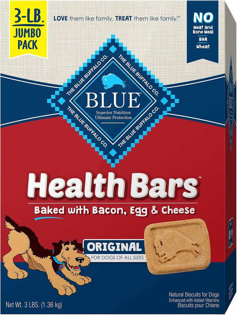 Blue Buffalo Health Bars Bacon Egg & Cheese Dog Biscuits, 48 oz
