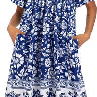 Ekouaer Womens Nightgown House Dress with Pockets Short Sleeve Moo Moos