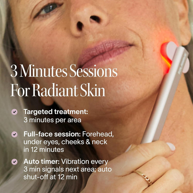 Solawave Varita de Terapia de Luz Roja 4 en 1 para Cara y Cuello