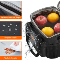Lifewit Medium Lunch Bag, Insulated Lunch Box, Soft Cooler Cooling Tote for Adult Men Women, Black 12-Can (9L)