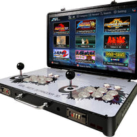 WYGAMING Portable 20000 in 1 Metal Box 3D Arcade Game Console, 22 inch Screen Retro Electronic Game Console, with Search/Hide/Save/Load/Pause Functions
