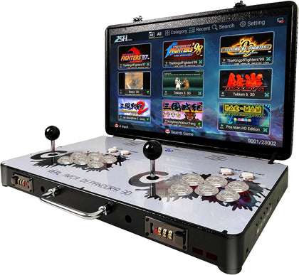 WYGaming Portable 20000 in 1 Metal Box 3D Arcade Game Console, 22 inch Screen
