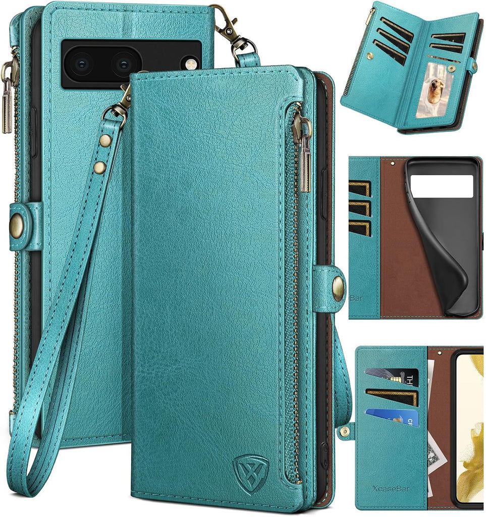 XcaseBar for Samsung Galaxy S20 FE Wallet case with Zipper Credit Card Holder【RFID Blocking】, Flip Folio Book PU Leather