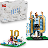 LEGO Editions Lionel Messi – Collector's Set Co-Pack - Building Toy for Kids - Soccer Collectible - Sports Décor for Boys & Girls, Ages 12+ - Gift Idea for Soccer Fans - 66818