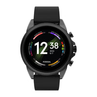 Fossil Reloj inteligente pantalla táctil Gen 6, 4.39 cm con Alexa, frecuencia cardíaca, oxígeno en sangre, GPS, pagos sin contacto, Negro