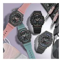Reloj Casio Señoras G-Shock S-Series con Banda de Resina Rosa, Modelo GMAS140-4A, Analógico Digital