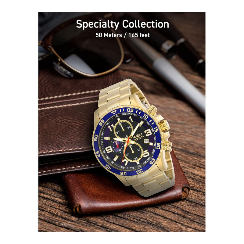 Reloj Invicta Specialty para hombres, cronógrafo, acero inoxidable con dial texturizado, estilo moderno y elegante