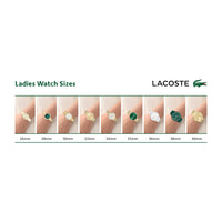 Lacoste 12.12 Reloj multifunción de cuarzo para mujer con diseño contemporáneo, esfera curvada de aluminio y correa de silicona