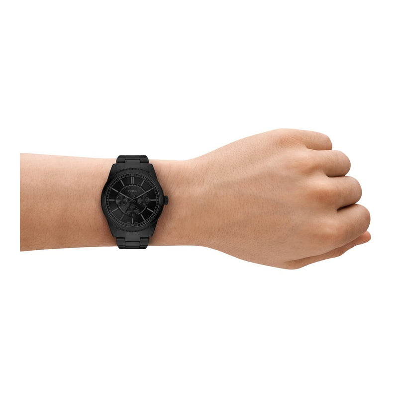 Reloj multifuncional de acero inoxidable Fossil Pearson para hombre, resistente a los arañazos, con subesferas de día y fecha