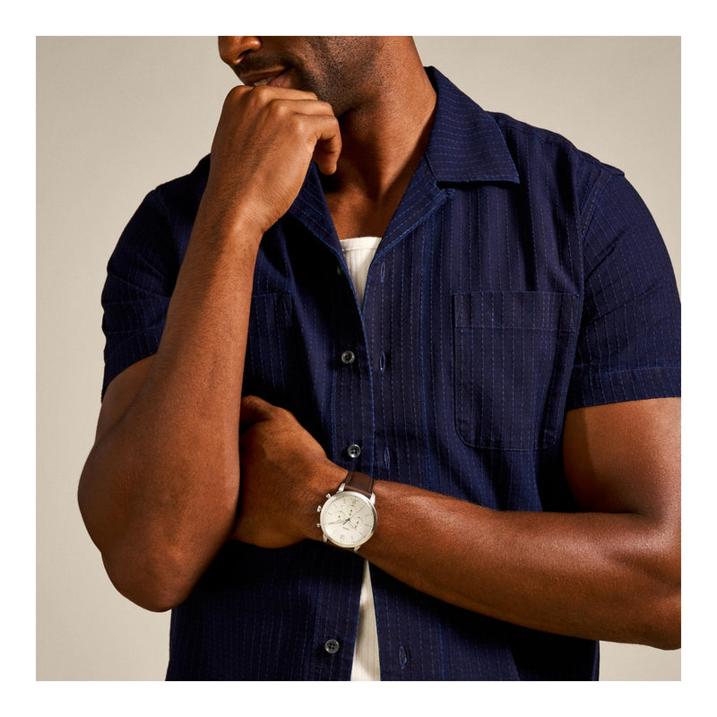 Fossil Neutra Reloj cronógrafo para hombre con pulsera de acero inoxidable o correa de cuero auténtico