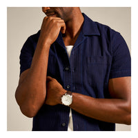 Fossil Neutra Reloj cronógrafo para hombre con pulsera de acero inoxidable o correa de cuero auténtico