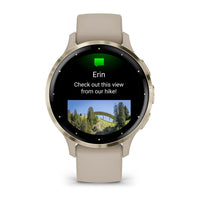 Garmin Venu 3S Smartwatch Dorado Suave Con Bisel De Acero Inoxidable, Pantalla Táctil AMOLED, Correa De Silicona