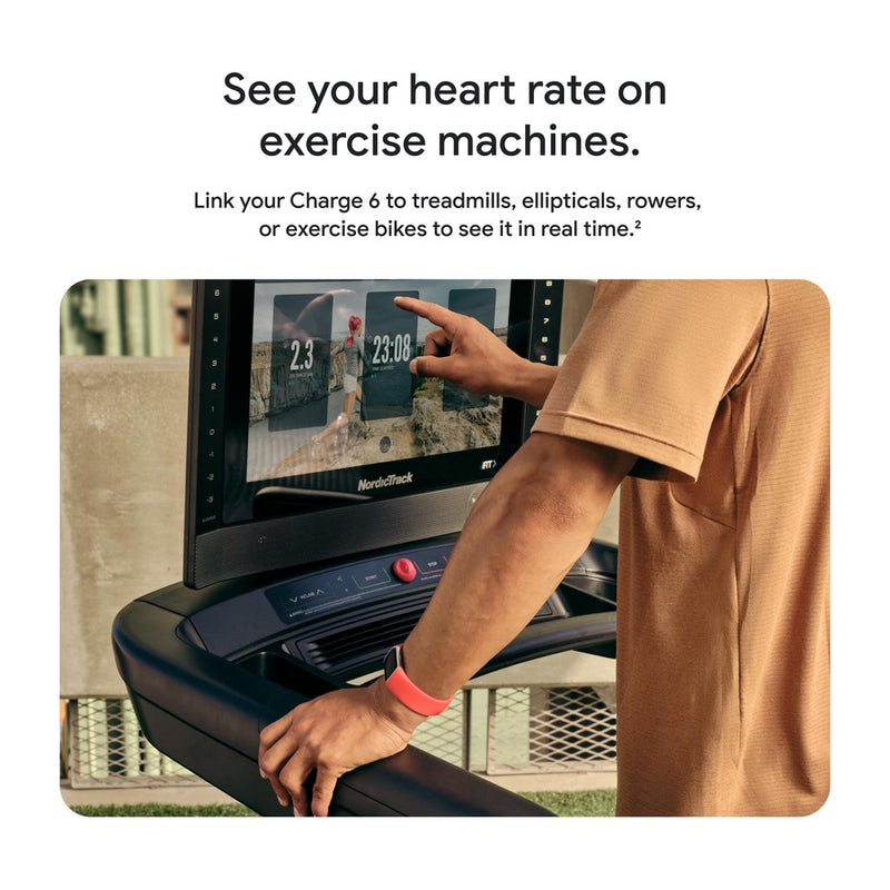 Fitbit Charge 6 - Rastreador de ejercicios con frecuencia cardíaca, GPS, membresía premium, herramientas de salud, porcelana/plata