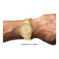 Invicta Speedway Reloj de cuarzo para hombre de acero inoxidable con cierre de botón plegable y esfera dorada