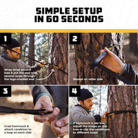 Hamaca de camping Wise Owl Outfitters – Hamaca portátil de hasta 227 kg