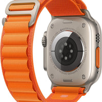 Renewed Apple Watch Ultra [GPS + Cellular 49mm] Titanium Case with Orange Alpine Loop, Large (Renewed)