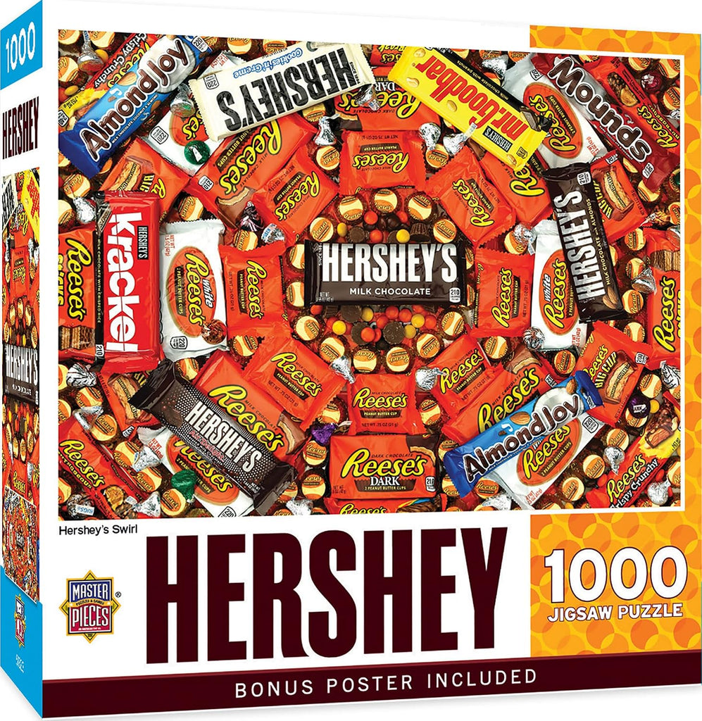MasterPieces 1000 Piece Jigsaw Puzzle for Adults, Family, Or Youth - Hershey's Swirl - 19.25"x26.75"