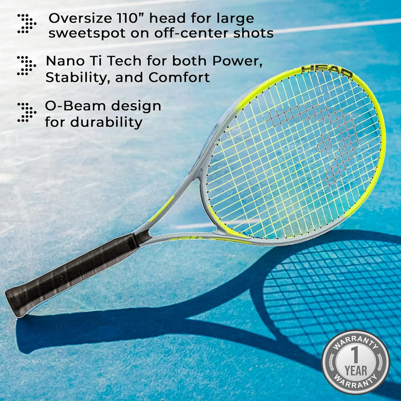HEAD Tour Pro - Raqueta de tenis, agarre de 4 3/8"