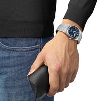 Tissot PRX Swiss Automatic Watch for Men, Blue Dial, Stainless Steel, 40 mm Case