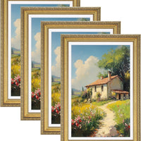 eletecpro 12x18 Picture Frames Set of 4 with Clear Acrylic Cover, Gold