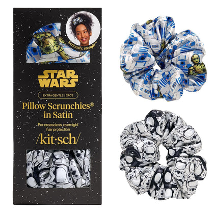 Kitsch x Star Wars R2-D2 & Stormtrooper Pillow Scrunchies for Women - 2pcs
