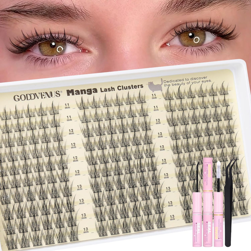 Natural Lash Clusters Kit Wispy Eyelash Clusters Fairy Cluster Eyelash Extensions Kit C Curl Lash Extension Kit Waterpro