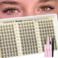 Natural Lash Clusters Kit Wispy Eyelash Clusters Fairy Cluster Eyelash Extensions Kit C Curl Lash Extension Kit Waterpro