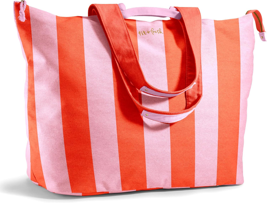Fit & Fresh All The Things XL Beach Bag for Women, Oversized Travel Tote