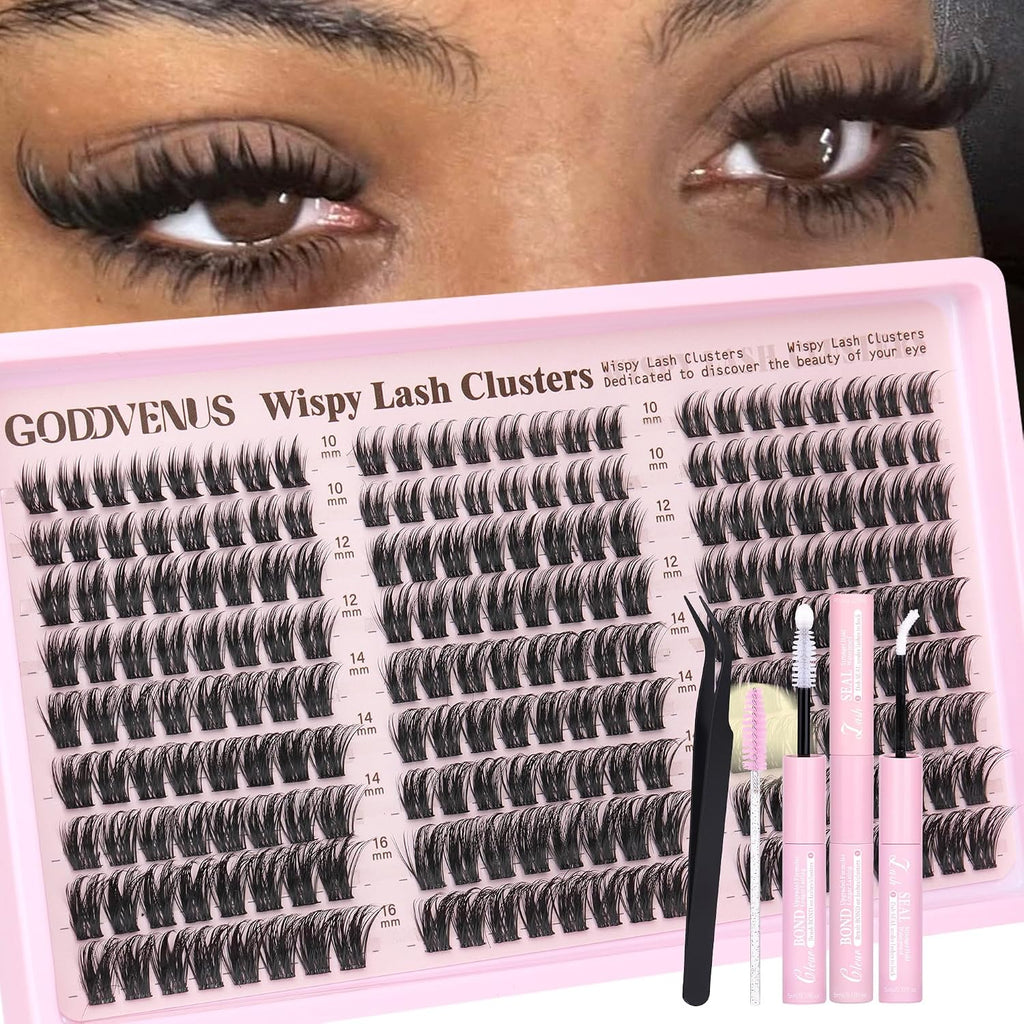Goddvenus Wispy Manga Lash Clusters Kit Natural Eyelash Clusters Kit Fairy Cluster Eyelash Extensions Anime Individual L