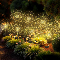SUNCKET 8Pack Solar Lights Outdoor, 120LED Firework Lights