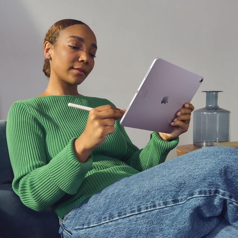 Apple iPad Air 11-inch (M2): Built for Apple Intelligence, Liquid Retina Display, 128GB, 12MP Front/Back Camera, Wi-Fi 6E, Touch ID, All-Day Battery Life — Purple