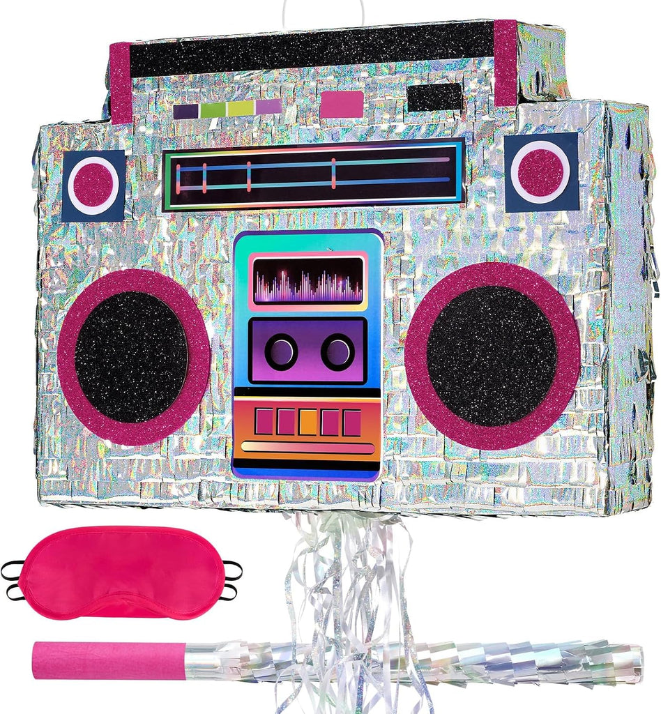 WERNNSAI Music Player Piñata - 80s and 90s Theme Party Decorations