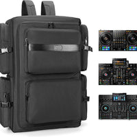 Rabjen DJ Backpack for Club Gigs, DJ Mixer Case Compatible with Pioneer DDJ-REV7, Pioneer DDJ-RX, Denon DJ SC LIVE 4, No