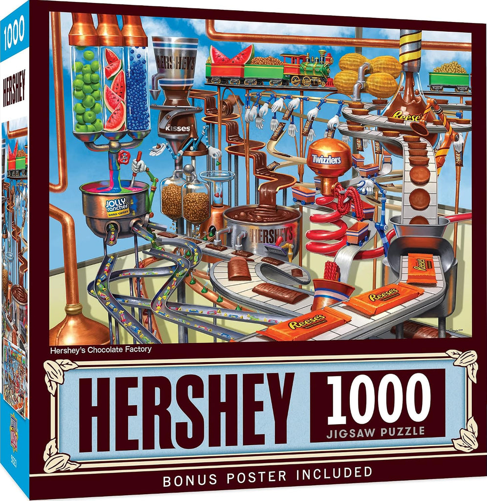 MasterPieces 1000 Piece Jigsaw Puzzle for Adults, Family, Or Youth - Hershey's Chocolate Factory - 19.25"x26.75"