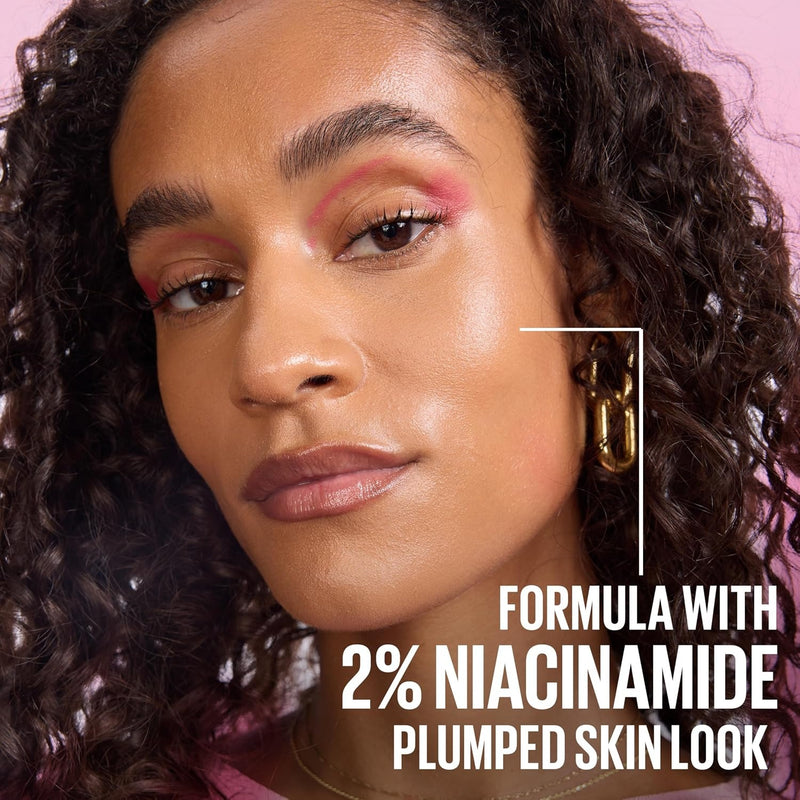 MAYBELLINE Grippy Serum Primer, Hydrating Makeup Primer with 2% Niacinamide For Up To 24HR Make Up Wear, Clear, 1 Count
