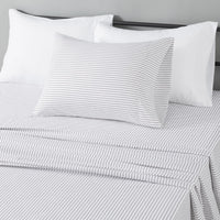 Amazon Basics Lightweight Microfiber 3-Piece Bed Sheet Set, Twin XL, Plum, Printed