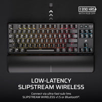 Corsair K70 CORE TKL Wireless RGB Tenkeyless Mechanical Gaming Keyboard – Pre-Lubed MLX Red v2 Linear Switches, SOCD, ABS Double-Shot Keycaps, Sound Dampening, 1000Hz Polling, QWERTY NA – Black