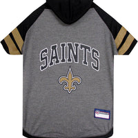 Pets First NFL New Orleans Saints Hoodie for Dogs & Cats. | NFL Football Licensed Dog Hoody Tee Shirt, Large| Sports Hoo