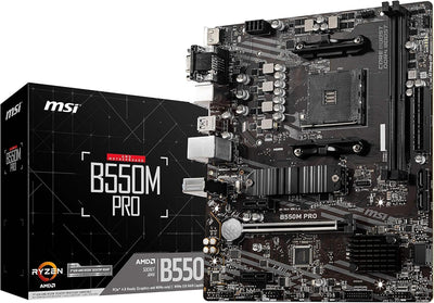 MSI Placa base PRO B550M-P, mATX - Compatible con AMD Ryzen 5000/5000 Serie G