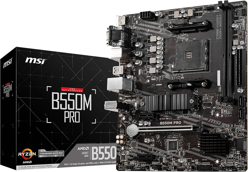 MSI Placa base PRO B550M-P, mATX - Compatible con AMD Ryzen 5000/5000 Serie G