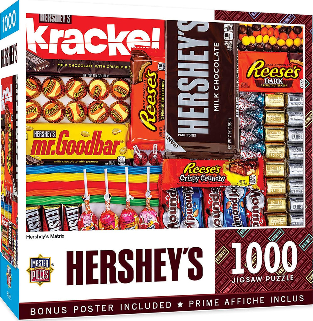 MasterPieces 1000 Piece Jigsaw Puzzle for Adults, Family, Or Youth - Hershey's Matrix - 19.25"x26.75".