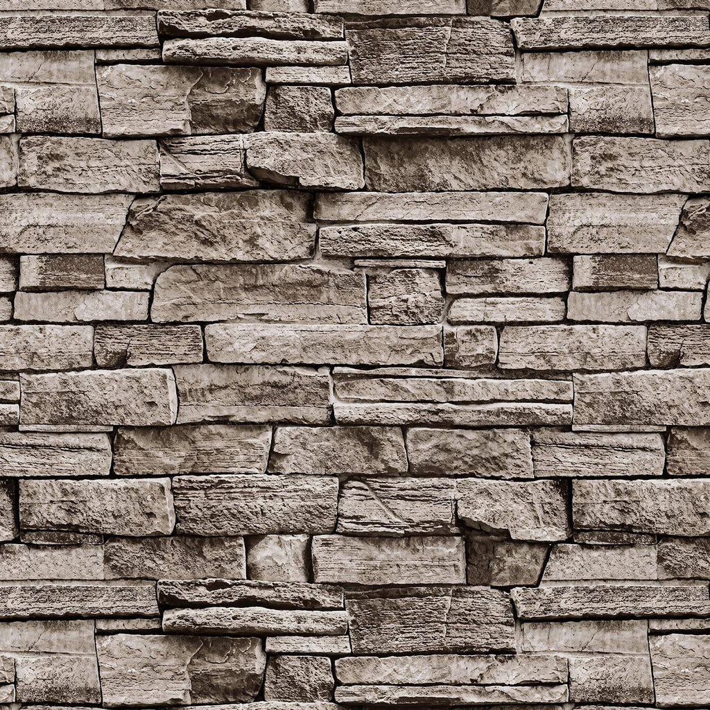 Jeweluck Faux Stone Wallpaper Peel and Stick Brick Wallpaper 17.7”×787.4”