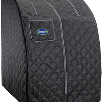 Durasage - Sauna de vapor portátil personal ligera para relajación en casa, con temporizador de 60 minutos, generador de vapor de 800 watts, silla incluida (negro)